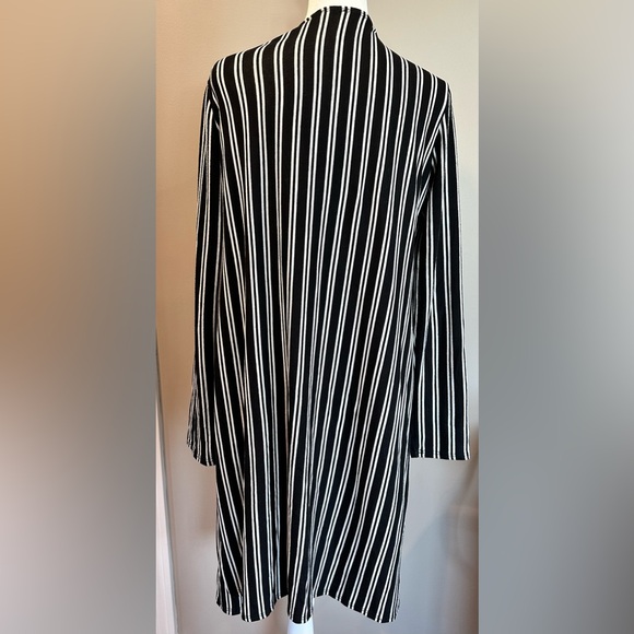 Olivia Rae Striped Long Line Open Front Cardigan Duster Size Large - Picture 2 of 5